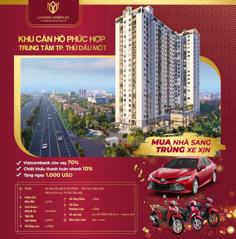 Khu căn hộ phức hợp trung tâm TP Thủ Dầu Một
